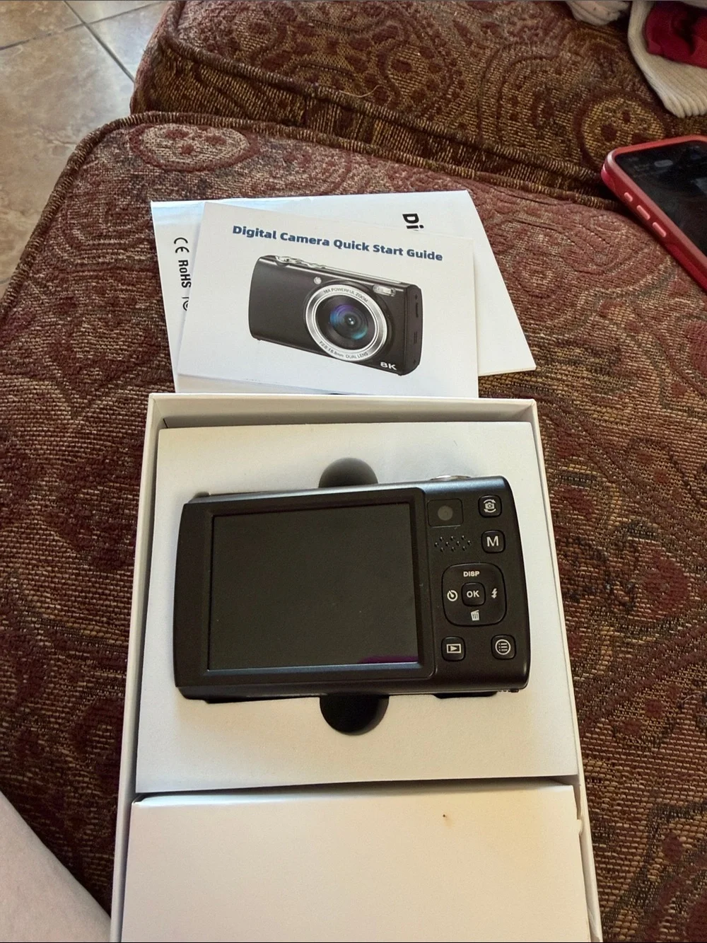 Black 8K Compact Digital Camera with Powerful Zoom